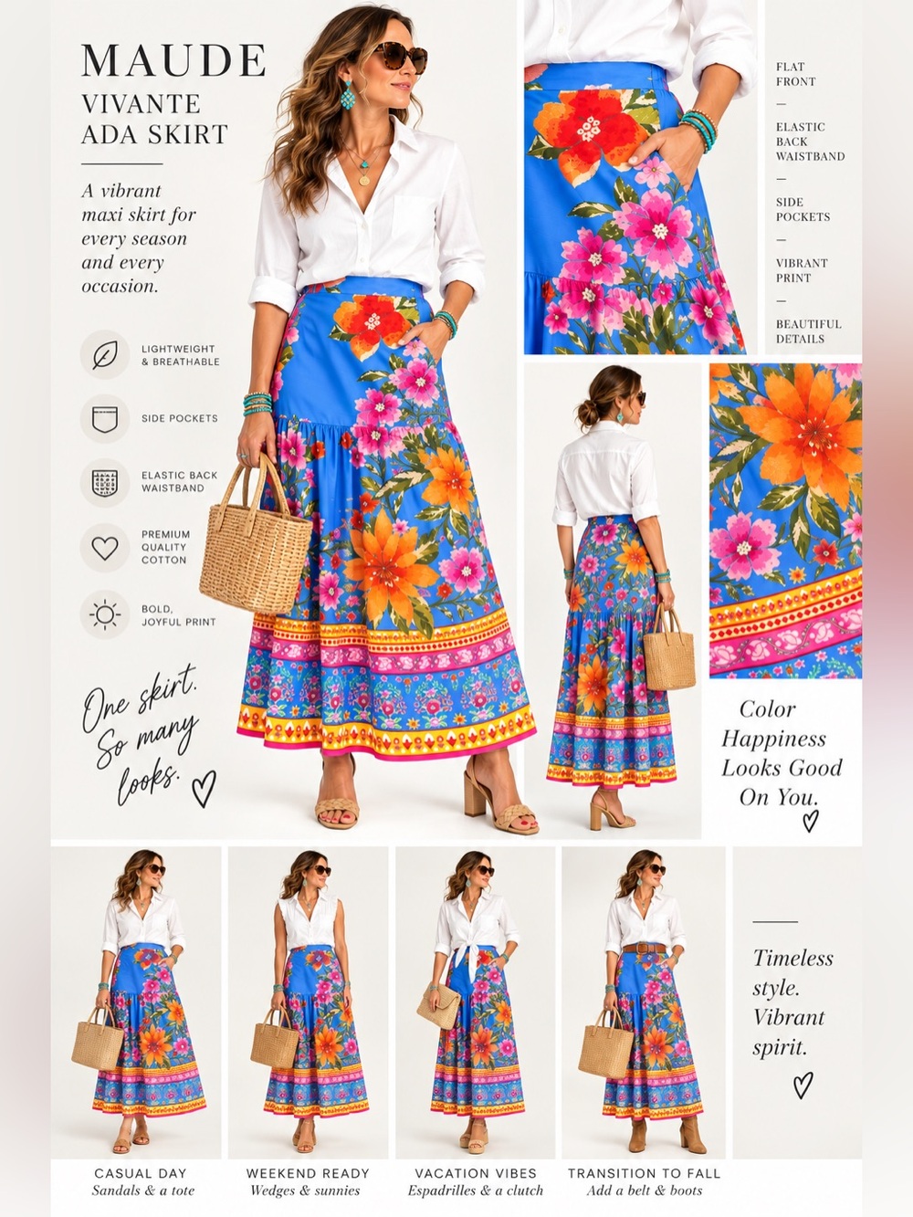 NWT Maude Vivante ADA Skirt – Capri Blossom